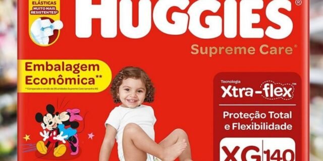 HUGGIES Fralda Supreme Care XG – 140 fraldas