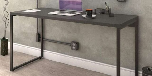 Escrivaninha Trevalla Kuadra Me150-E10 Industrial 150cm Preto Onix