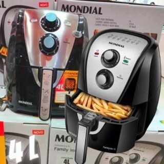 Fritadeira a Ar Mondial, Family Inox Black – 4L, 1500W – AFN-40-BI
