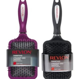 Revlon Conjunto de escova de cabelo com toque macio, preto + frutas silvestres