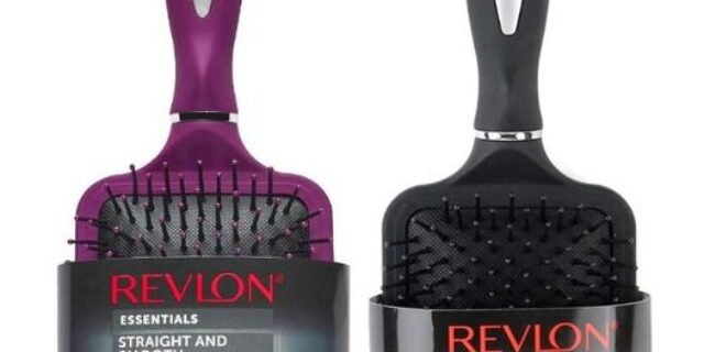 Revlon Conjunto de escova de cabelo com toque macio, preto + frutas silvestres