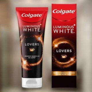 Colgate Luminous White Lovers manchas de café creme dental para clareamento 70g