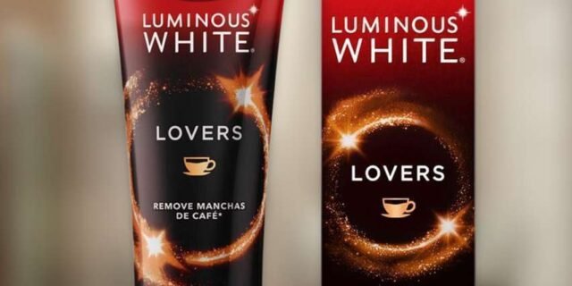 Colgate Luminous White Lovers manchas de café creme dental para clareamento 70g