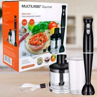 Mixer 3 em 1 Gourmet 127V 350W Preto Multilaser