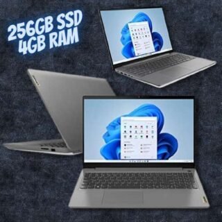 Notebook Lenovo IdeaPad 3i i3-1115G4 4GB 256GB SSD Intel UHD Graphics Windows 11 15.6′, Cinza