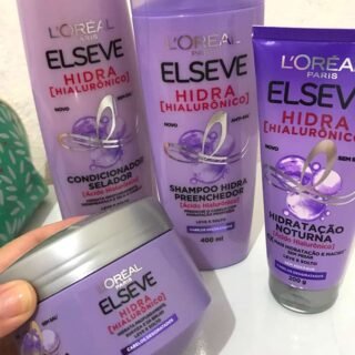 Kit L’Oréal Paris Elseve Hidra Hialurônico – Shampoo + Condicionador + Tratamento + Creme Noturno