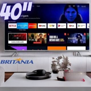 Fast Smart TV Britânia BTV40E3AAGSSGBLF 40” Led
