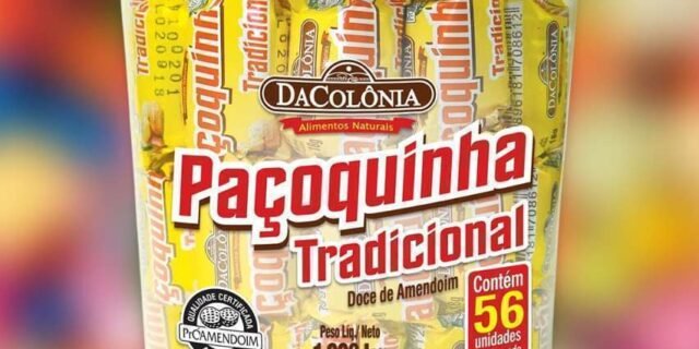 Paçoca Rolha Tradicional Pote C/56 Un Dacolonia