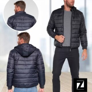 Jaqueta Lucky Sailing Puffer Capuz Removível Masculina