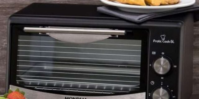 Forno Elétrico Mondial, Pratic Cook – 6L, 127V, Preto/Inox, 650W