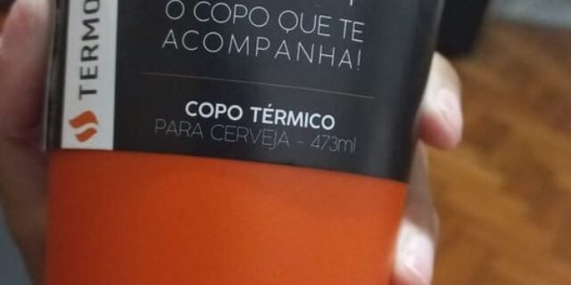 Copo Térmico para Cerveja Laranja 473 Ml Termopro