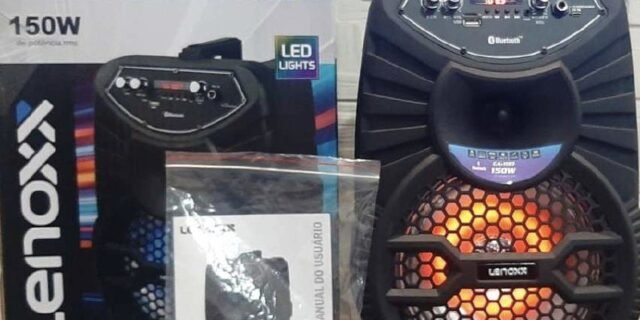 Caixa Amplificada Lenoxx CA 100 com Bluetooth – 120W