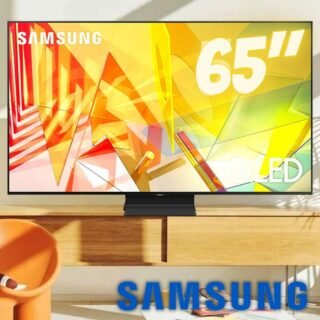 Smart TV QLED 65″ 4K UHD 120Hz Samsung Q90T – Alexa built in, Processador com IA, Tela sem limites