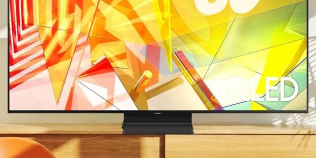 Smart TV QLED 65″ 4K UHD 120Hz Samsung Q90T – Alexa built in, Processador com IA, Tela sem limites