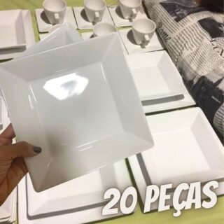 Aparelho de Jantar e Chá Oxford Porcelanas Quartier GM20-2000 – 20 Peças