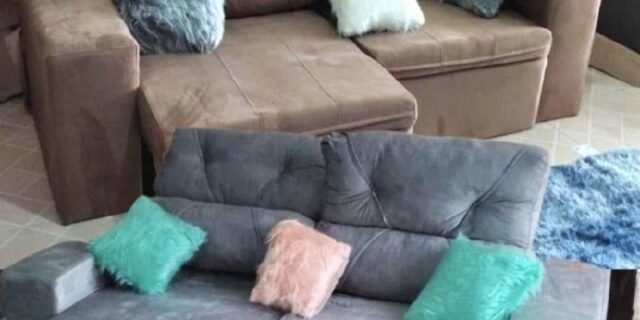 Sofá Retrátil Reclinável 3 Lugares Suede – Bipartido Phormatta Evolution SMP