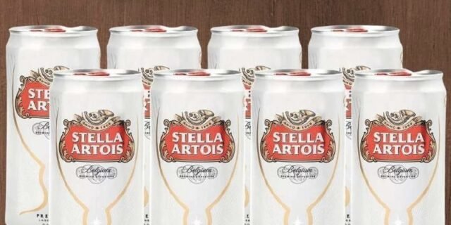 Cerveja Stella Artois Puro Malte – Premium American Lager 8 Unidades Lata 269ml