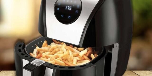 Fritadeira Air Fryer Sem Óleo Britânia Digital, 5L, 1500W, 127V, Inox