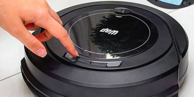 Aspirador de Pó Robô WAP ROBOT W90 Automático 3 em 1 Varre Aspira Passa Pano MOP para Limpeza 30W Bateria Recarregável Bivolt