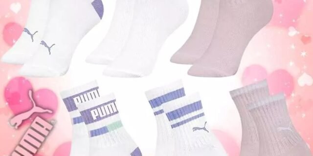 Kit 06 Pares Meia Puma Infantil Cano Médio Algodão Criança | Kit Menina: 2 Lilás – 2 Rosa – 2 Lavanda | 29-34 | 2730.001_994_2934_06P