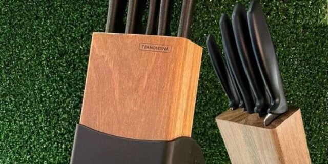 Jogo Facas 6 Peças Plenus com Cepo Tramontina Cutelaria