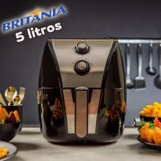 Fritadeira Elétrica Sem Óleo Air Fryer Britânia BFR40PI 5L – Preta/Inox
