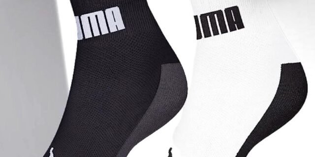 Kit 04 Pares de Meias Puma Cano Longo Esportiva Algodão Masculino Adulto