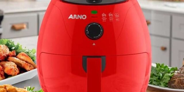 Fritadeira Elétrica Sem Óleo Airfry Arno Easy Fry 3,2L Vermelha