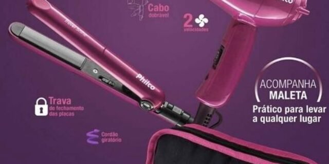 Kit Secador e Chapinha de Viagem – Philco Travel Shine