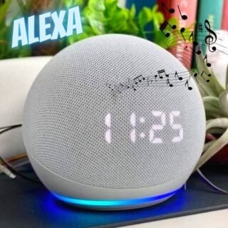 Echo Dot (4ª geração): Smart Speaker com Relógio e Alexa (2 Cores)