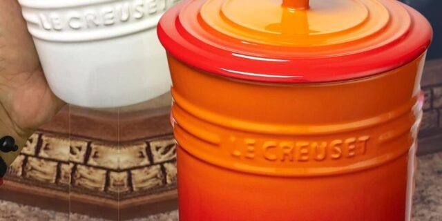 Pote para Condimentos Grande, Cerâmica, Laranja, Le Creuset