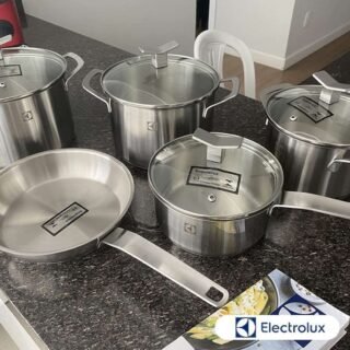 Conjunto de Panelas, 5 unidades, Aço Inoxidável, Electrolux