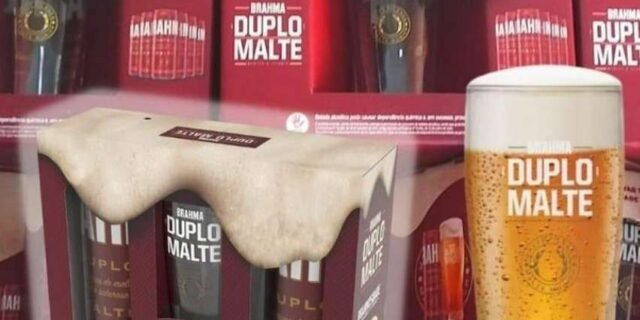 Kit Cerveja Brahma Duplo Malte 350ml 2 Un + Copo Brahma Dm 1 Un