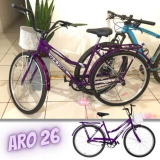 Bicicleta Ultra Bikes Summer Vintage Retrô Aro 26 Reforçada Freio V-Brake Lilás