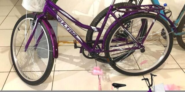 Bicicleta Ultra Bikes Summer Vintage Retrô Aro 26 Reforçada Freio V-Brake Lilás