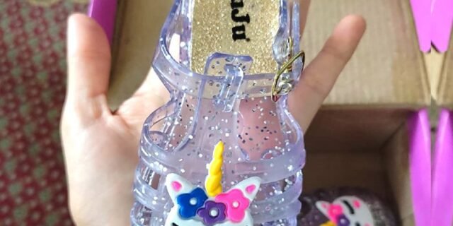 Sandália Infantil Bebê Meninas Unicórnio Glitter ( 3 cores )