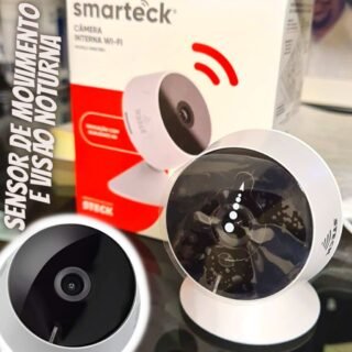 Câmera Inteligente Wi-Fi, Sensor de Movimento e visão noturna, Compatível com Alexa Echo Show, Steck