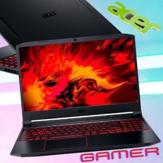 Notebook Acer Gamer Nitro 5 AMD R7-5800H, 8GB, 512GB SSD (NVIDIA GTX 1650) Windows 11. Tela 15.6 FHD IPS