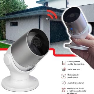 Câmera Inteligente Wi-Fi com IP65, Ideal para ambientes externos