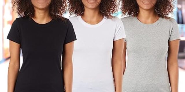 Kit Com 3 Camisetas Femininas Básicas