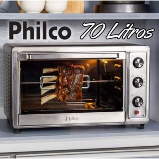 Forno Elétrico Philco PFE70IR Rotisserie Aço Inox 70L 220V