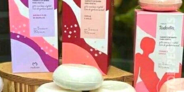 Conjunto de Sabonetes em Barra Puro Vegetal Tododia