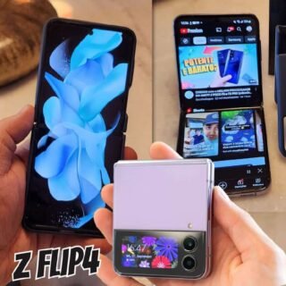 Smartphone Samsung Galaxy Z Flip4 5G Tela dobrável de 6.7″ 128GB Processador Snapdragon 8GB de RAM Câmera Dupla Traseira – Azul