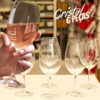 Jogo de Taças para Vinho Cristal 450ml 6 Peças – Haus Sense