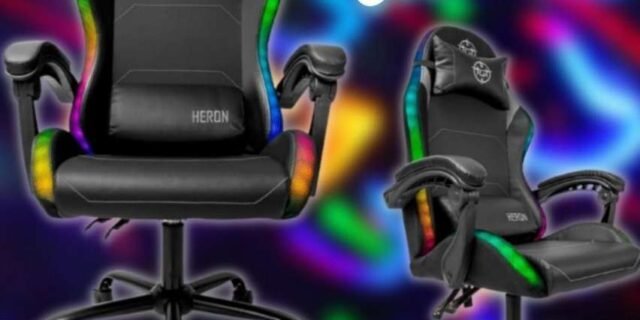 Cadeira Gamer TGT Heron, RGB, Preto