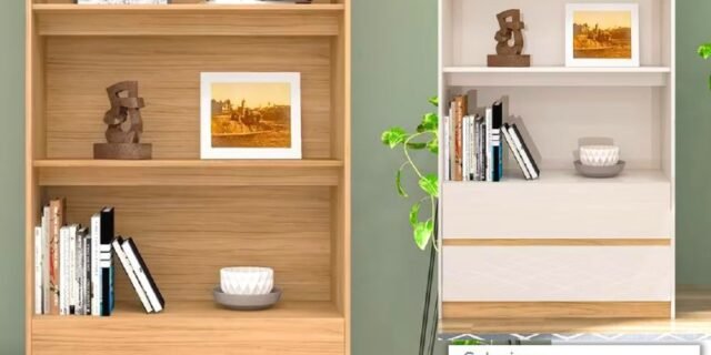 Estante Artely Milani com 2 Prateleiras e 2 Gavetas (2 CORES)