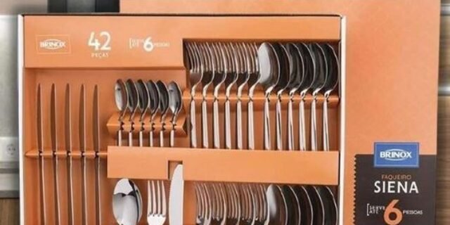 Faqueiro Siena, Brinox 5109/102, Aço Inox