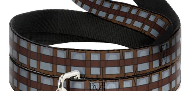 Coleira para cães Star Wars Chewbacca Bandolier Bounding Browns Cinza 1,2 m de comprimento 1,5 cm de largura