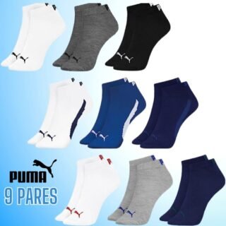 Kit 09 Pares Meia Puma Sapatilha Masculino Adulto (6 Opções)