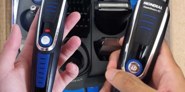 Aparador de Pelos Super Groom 10, Mondial, Preto/Azul, 6W, Bivolt